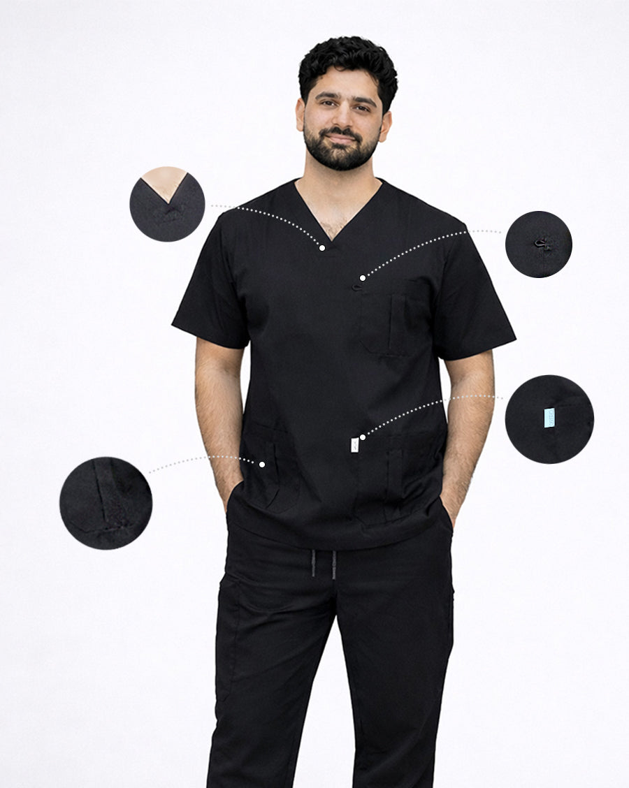 Unisex Medical Scrub (Black)