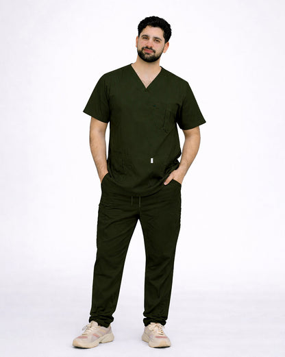 Men's Medical Scrub (Dark Green)