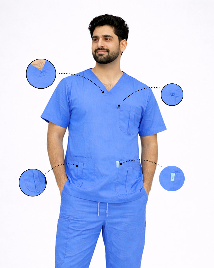 Unisex Medical Scrub (Light Blue)