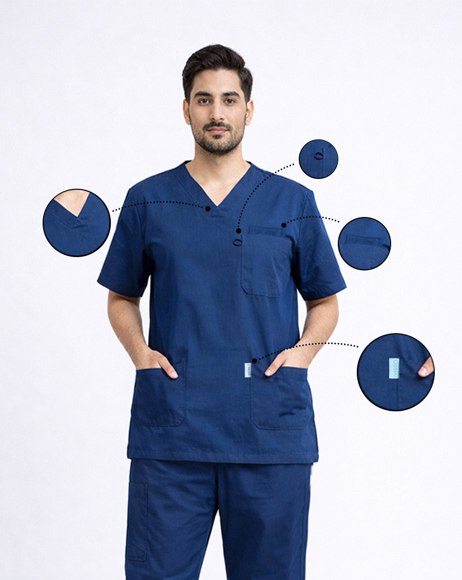 Men's Medical Scrub (Royal Blue)