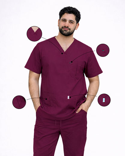 Unisex Medical Scrub (Maroon)