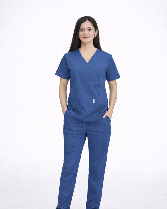 Men's Medical Scrub (Steel Blue)