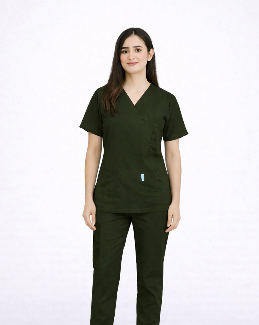 Men's Medical Scrub (Dark Green)