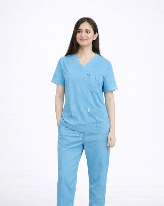 Men's Medical Scrub (Sky Blue)